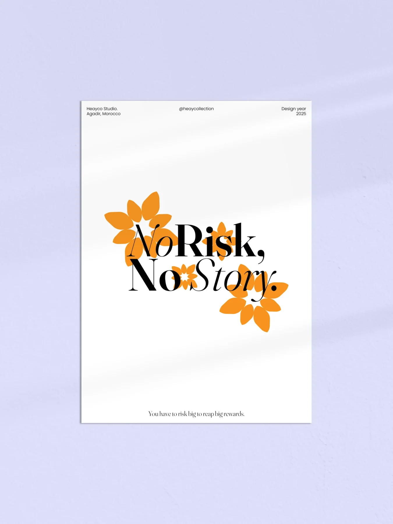 Art wall Frame – No Risk No Story 0.1