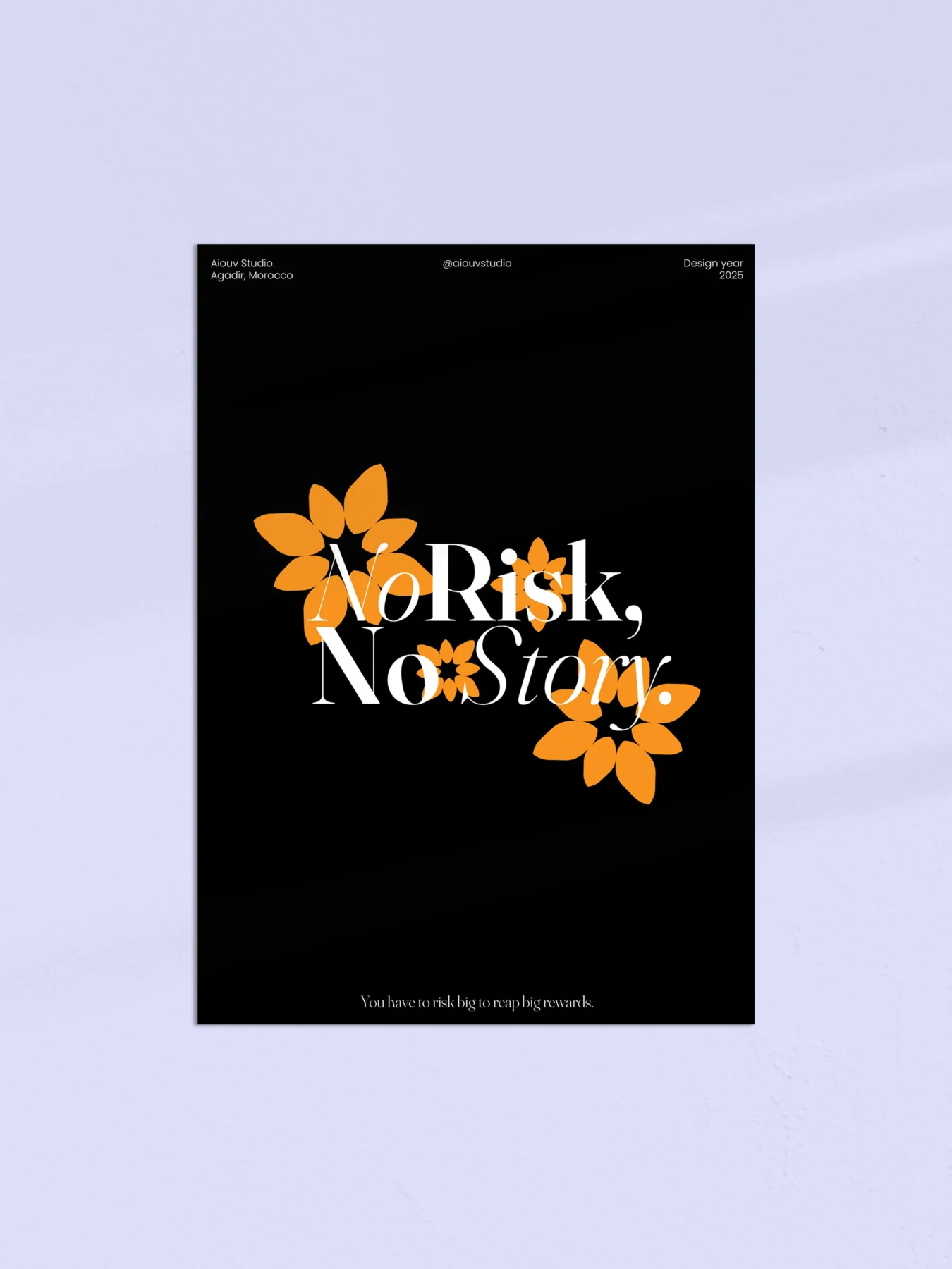 Art wall Frame – No Risk No Story 0.2